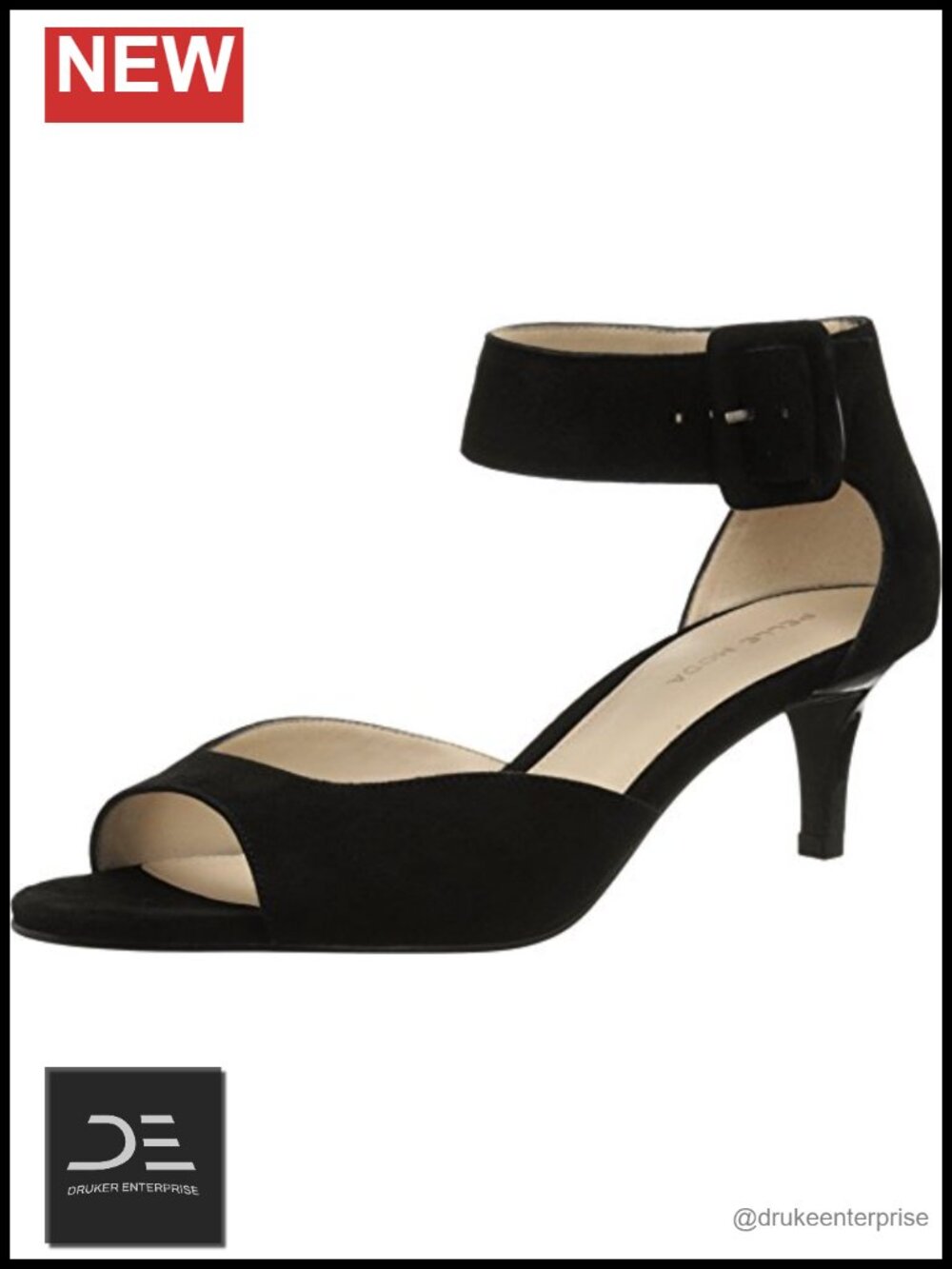 Pelle Moda Kallie Washed Cork Heeled Sandals Open Toe Buckle Ankle Strap